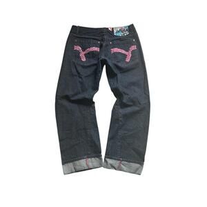 Deadstock Dark Wash Selvedge Denim Wide Leg Jeans